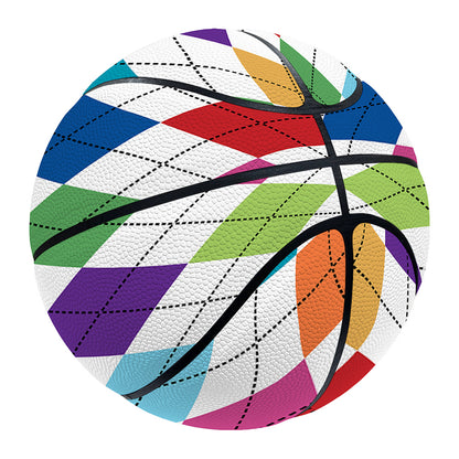 Colorful Argyle Pattern Print Basketball