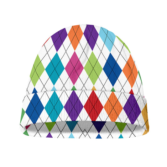 Colorful Argyle Pattern Print Beanie