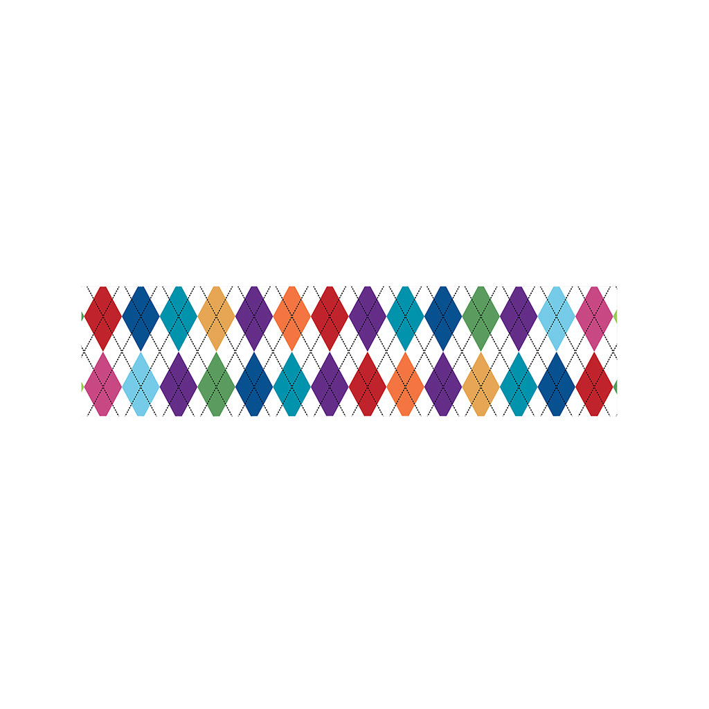 Colorful Argyle Pattern Print Bed Runner