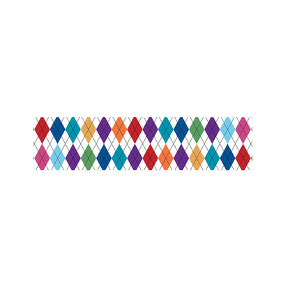 Colorful Argyle Pattern Print Bed Runner