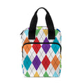 Colorful Argyle Pattern Print Bible Tote Bag