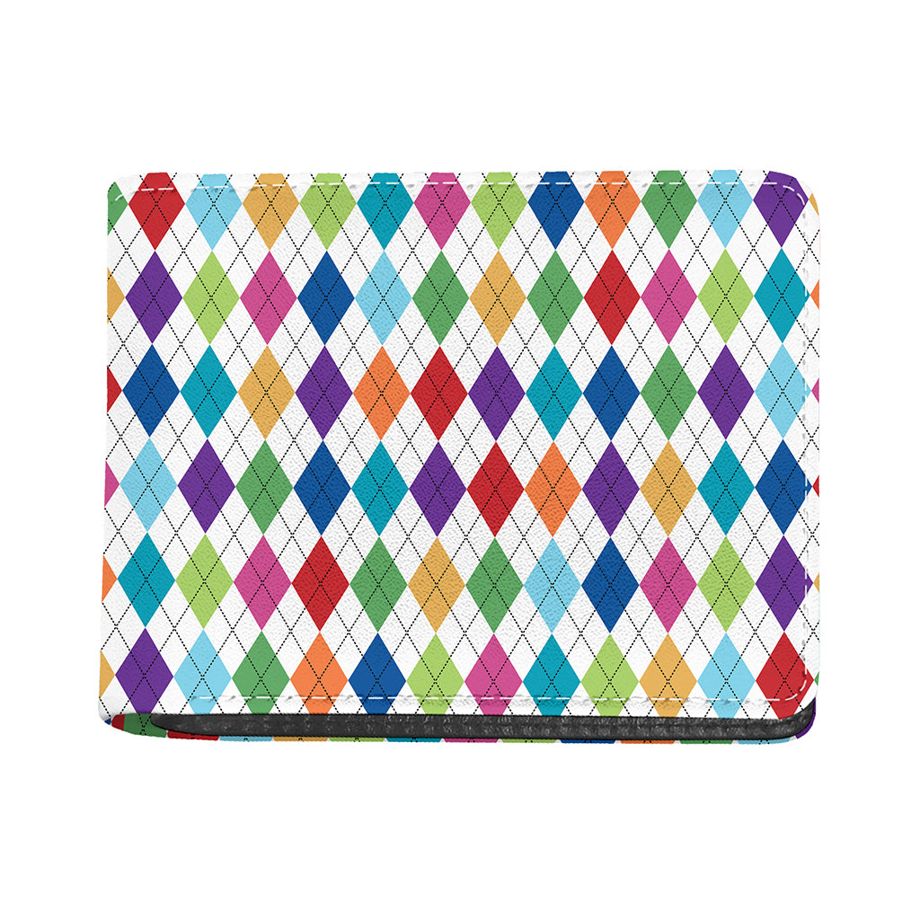 Colorful Argyle Pattern Print Bifold Wallet