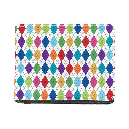 Colorful Argyle Pattern Print Bifold Wallet