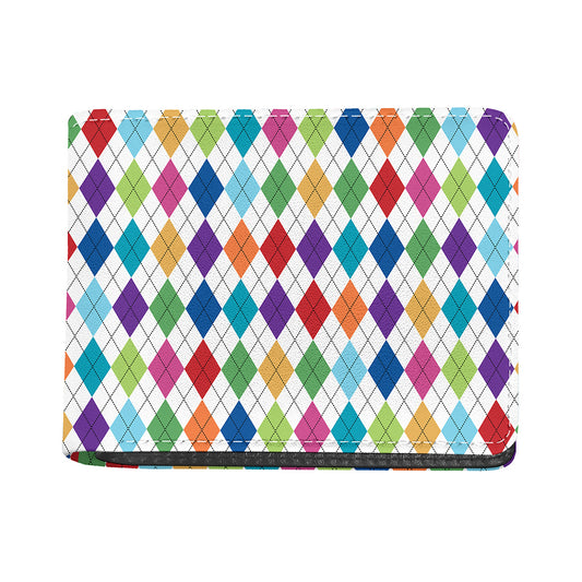 Colorful Argyle Pattern Print Bifold Wallet