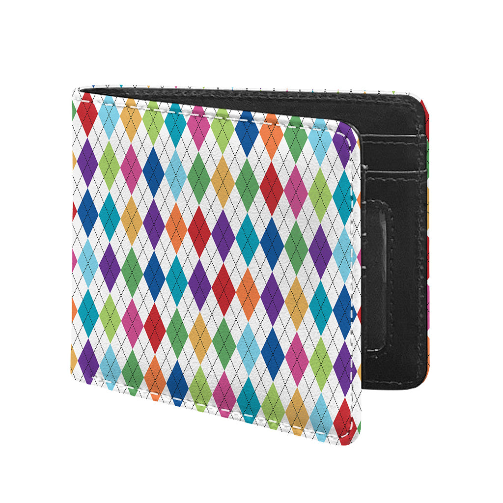 Colorful Argyle Pattern Print Bifold Wallet