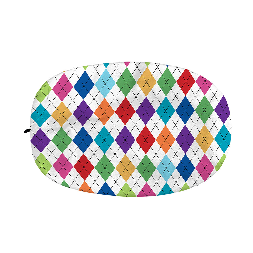 Colorful Argyle Pattern Print Car Side Mirror Covers