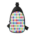 Colorful Argyle Pattern Print Sling Bag