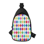 Colorful Argyle Pattern Print Chest Bag