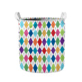 Colorful Argyle Pattern Print Collapsible Laundry Basket