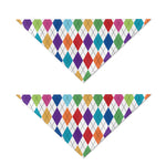 Colorful Argyle Pattern Print Dog Bandana