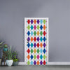 Colorful Argyle Pattern Print Door Sticker