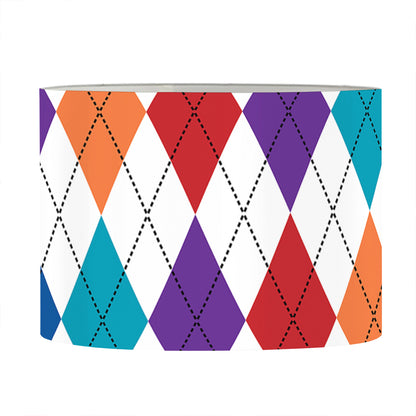 Colorful Argyle Pattern Print Drum Lamp Shade