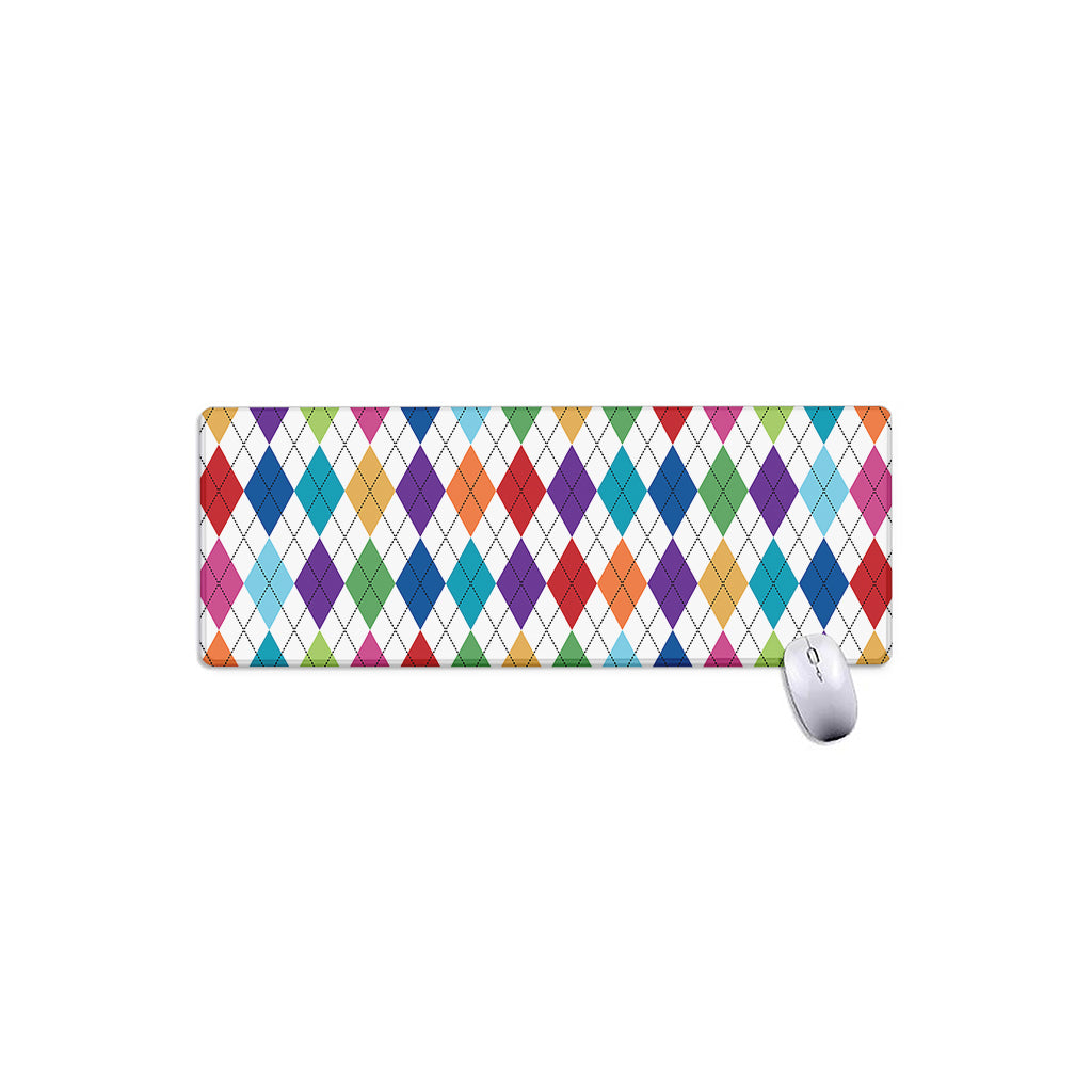 Colorful Argyle Pattern Print Extended Mouse Pad