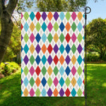 Colorful Argyle Pattern Print Garden Flag