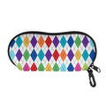 Colorful Argyle Pattern Print Glasses Case