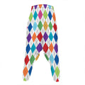 Colorful Argyle Pattern Print Hammer Pants