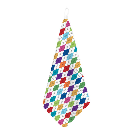 Colorful Argyle Pattern Print Hand Towel