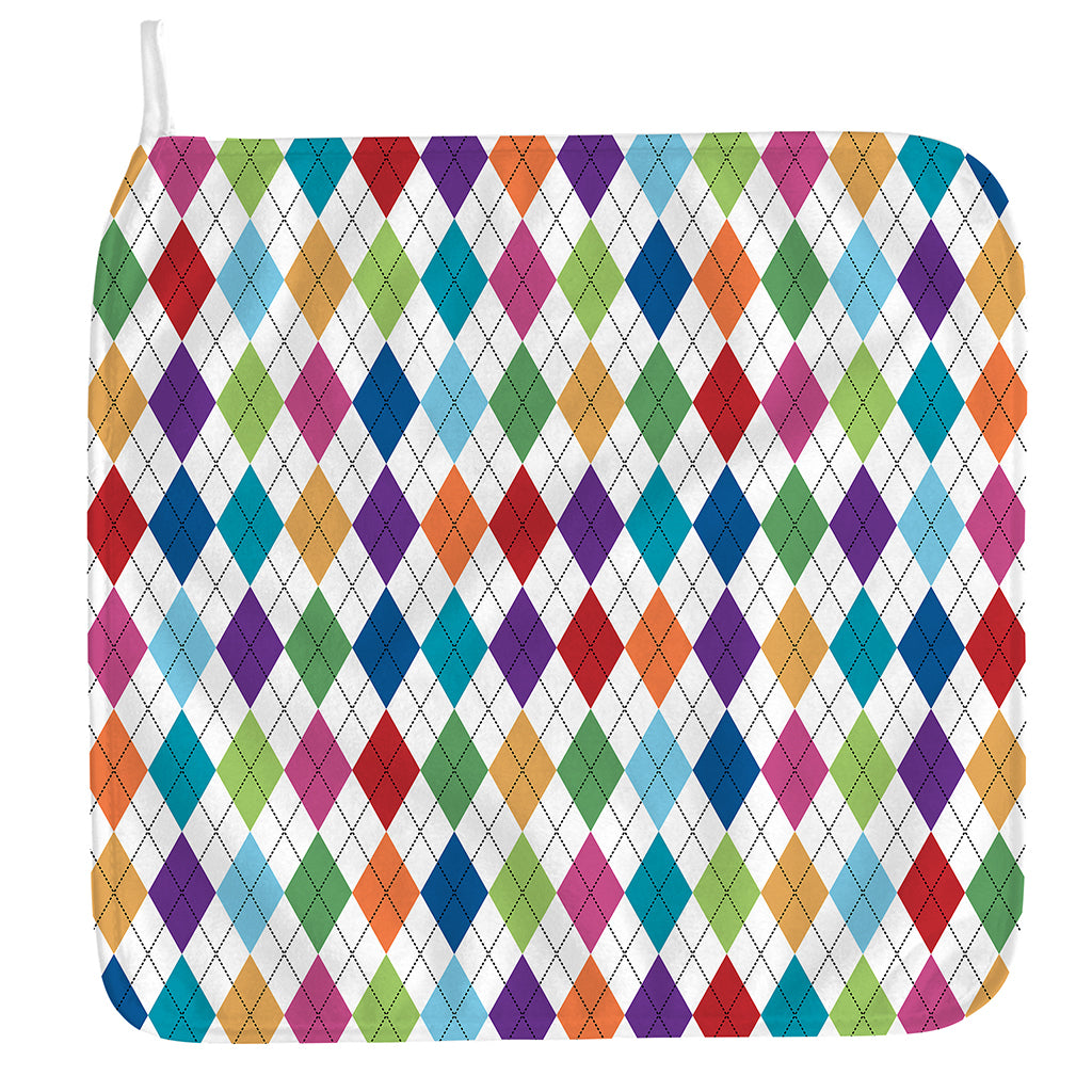 Colorful Argyle Pattern Print Hand Towel