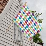 Colorful Argyle Pattern Print House Flag