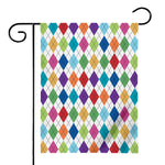 Colorful Argyle Pattern Print House Flag