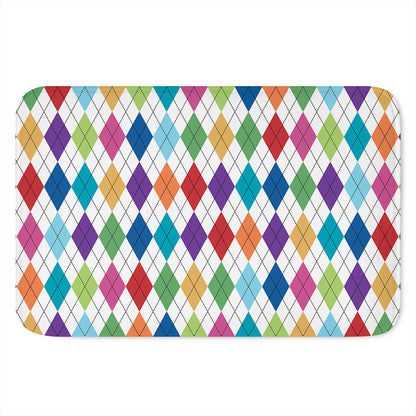 Colorful Argyle Pattern Print Indoor Door Mat