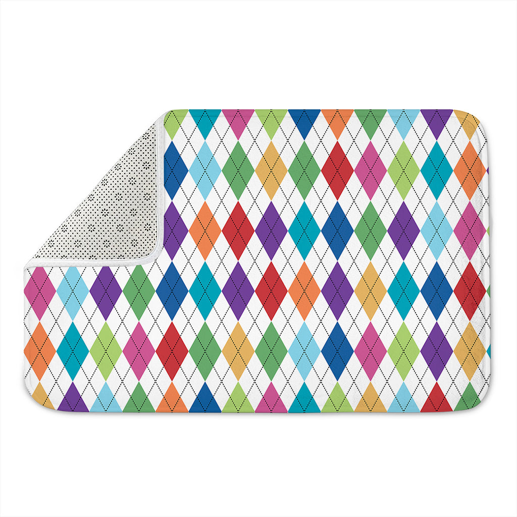 Colorful Argyle Pattern Print Indoor Door Mat