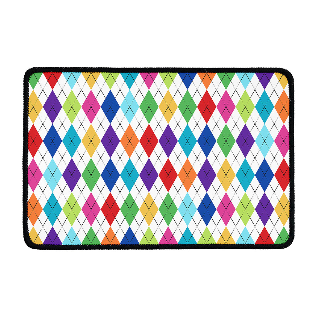 Colorful Argyle Pattern Print Kitchen Mat