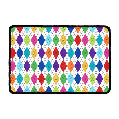 Colorful Argyle Pattern Print Kitchen Mat