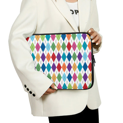 Colorful Argyle Pattern Print Laptop Sleeve