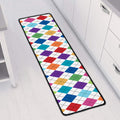 Colorful Argyle Pattern Print Long Kitchen Mat
