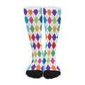 Colorful Argyle Pattern Print Long Socks