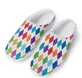 Colorful Argyle Pattern Print Mesh Casual Shoes