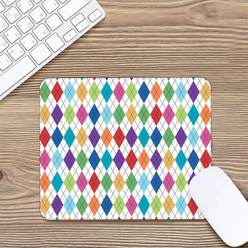 Colorful Argyle Pattern Print Mouse Pad