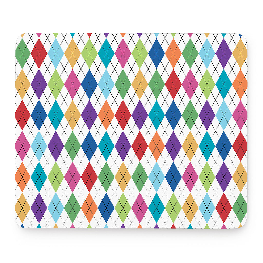 Colorful Argyle Pattern Print Mouse Pad