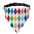 Colorful Argyle Pattern Print Over The Collar Dog Bandana