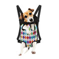 Colorful Argyle Pattern Print Pet Carrier Backpack