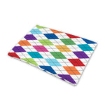 Colorful Argyle Pattern Print Pet Cooling Mat Cover