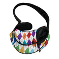 Colorful Argyle Pattern Print Pet Sling Carrier