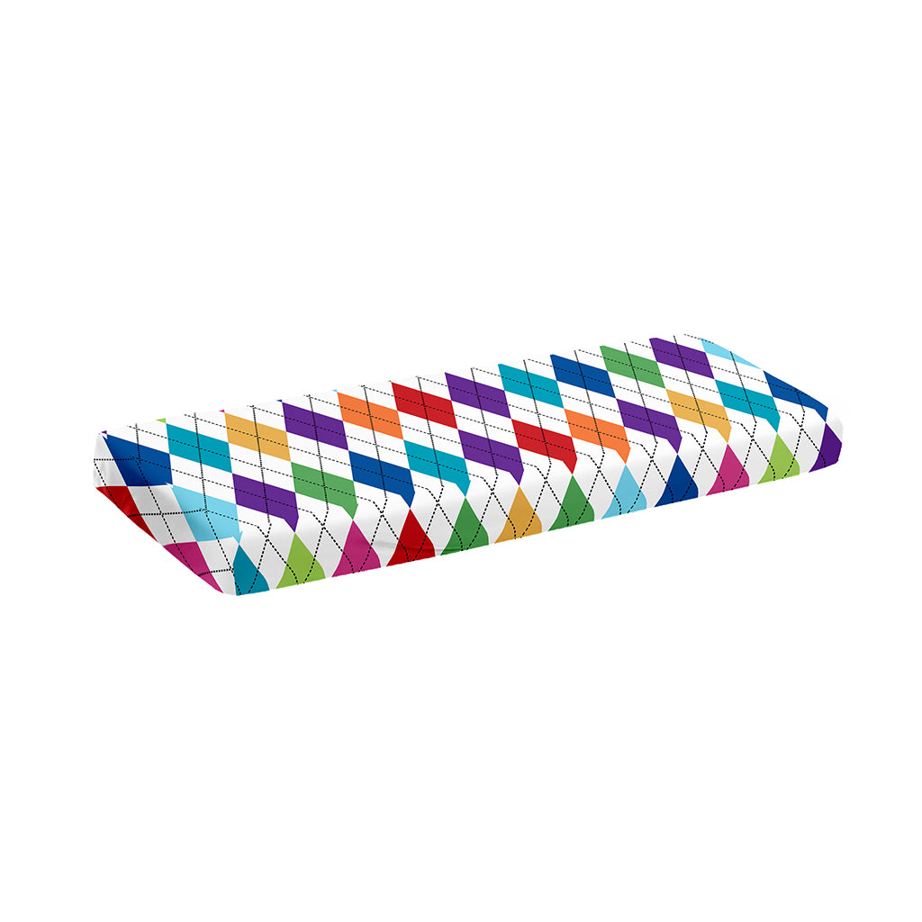 Colorful Argyle Pattern Print Piano Keyboard Cover