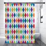 Colorful Argyle Pattern Print Premium Shower Curtain