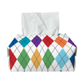 Colorful Argyle Pattern Print Rectangle Tissue Box Cover