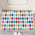 Colorful Argyle Pattern Print Rubber Doormat
