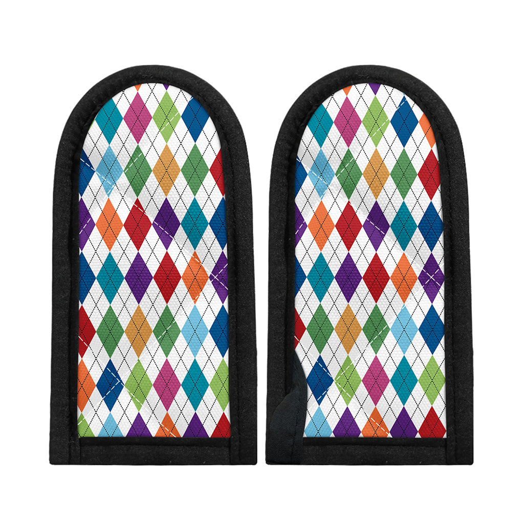 Colorful Argyle Pattern Print Skillet Handle Cover