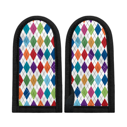 Colorful Argyle Pattern Print Skillet Handle Cover