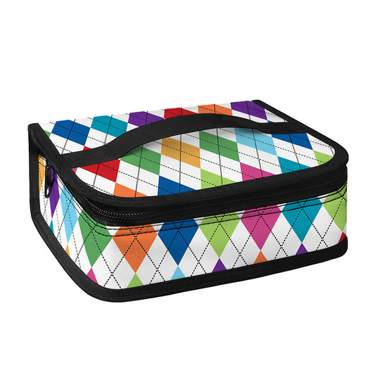 Colorful Argyle Pattern Print Small Lunch Bag
