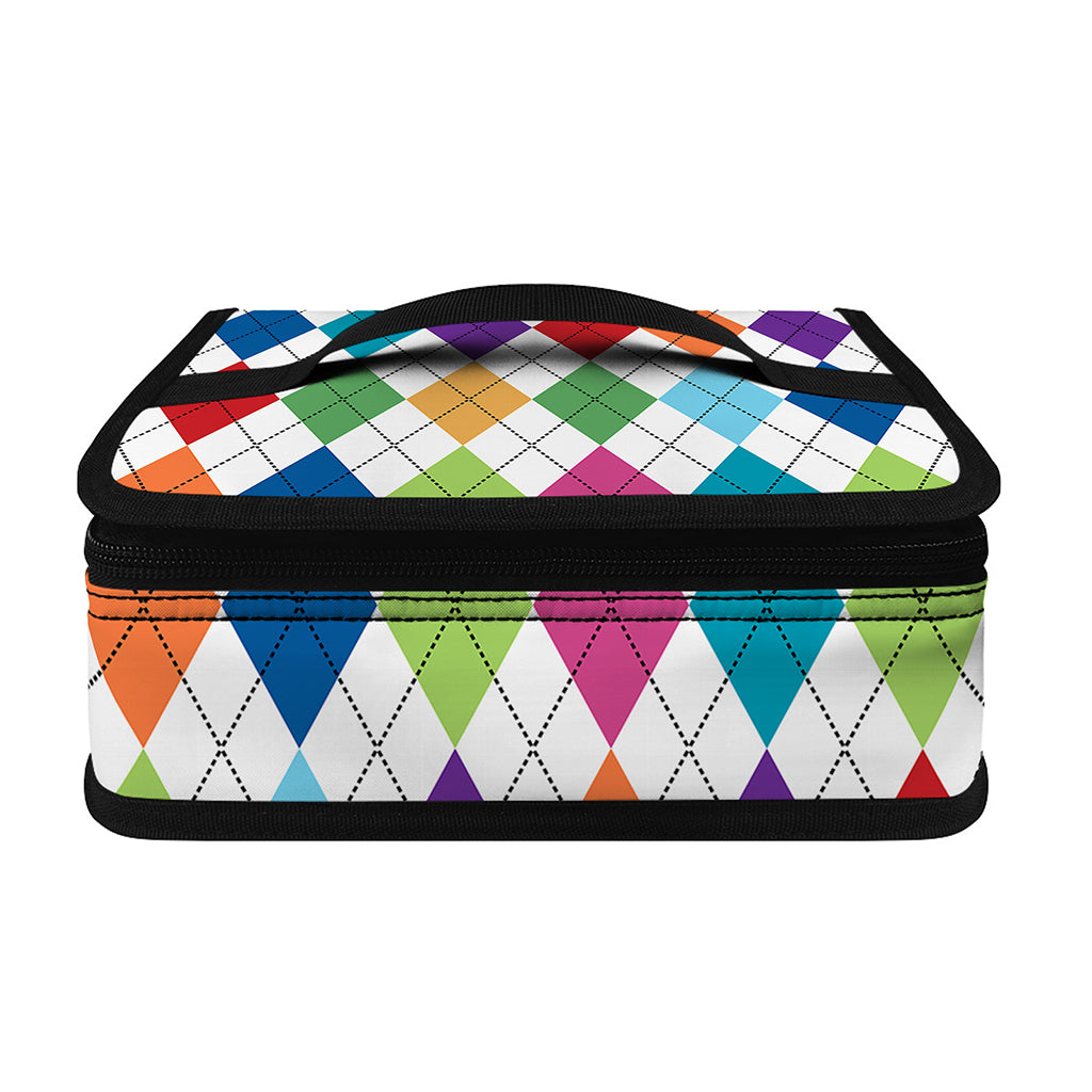 Colorful Argyle Pattern Print Small Lunch Bag