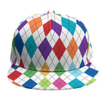 Colorful Argyle Pattern Print Snapback Cap