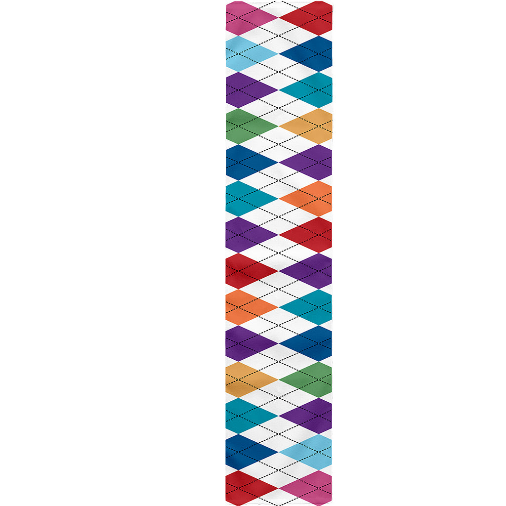 Colorful Argyle Pattern Print Table Runner