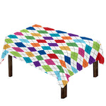 Colorful Argyle Pattern Print Tablecloth