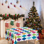 Colorful Argyle Pattern Print Tablecloth